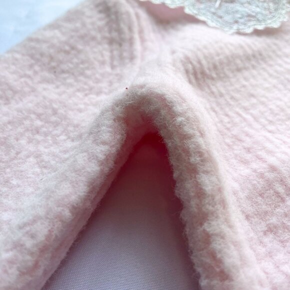 HOUSE OF HARLOW 1960 PINK EMBROIDERED BEADED BUTTON KNIT PREPPY CARDIGAN - Picture 6 of 10